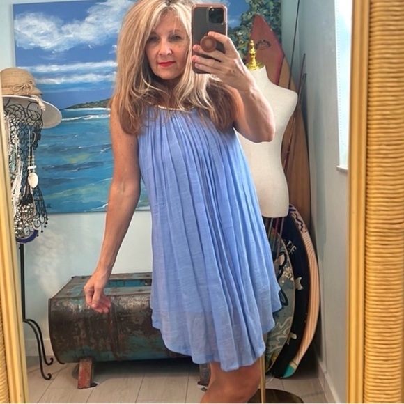 Sand & Spirit Dresses & Skirts - ⭐️Sand & Spirit Periwinkle Braided
Metallic Sundress, Excellent Condition,Size M